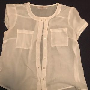 White linen summer top